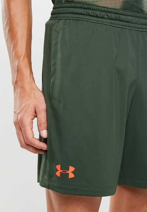 Under Armour - Mk1 wordmark 7in short  - green & red
