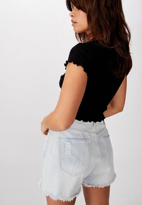 Factorie - Boyfriend denim shorts - blue