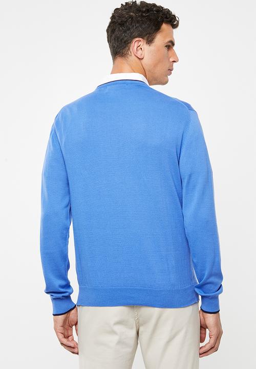 Pringle of Scotland - Regis crew neck knit - blue