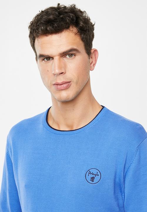 Pringle of Scotland - Regis crew neck knit - blue