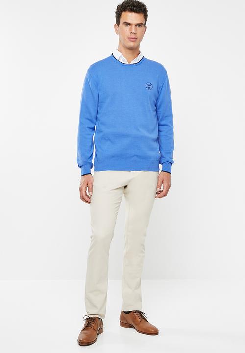 Pringle of Scotland - Regis crew neck knit - blue
