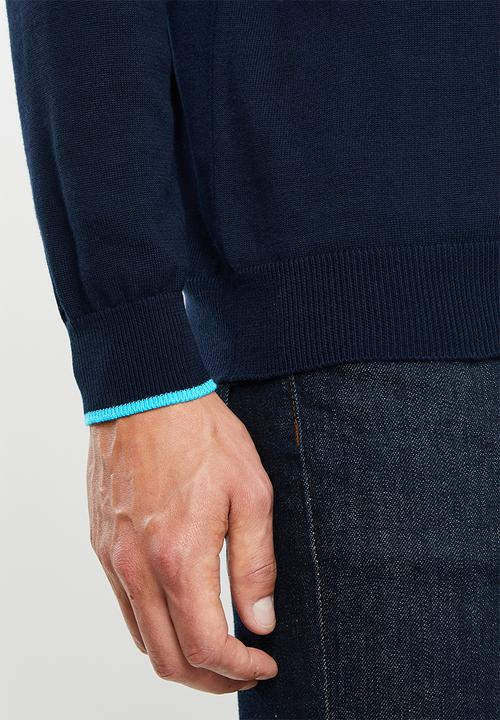 Pringle of Scotland - Regis crew neck knit - navy