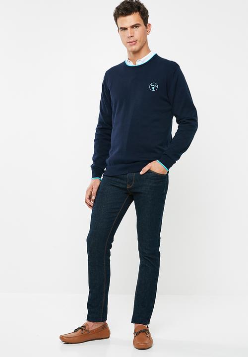 Pringle of Scotland - Regis crew neck knit - navy