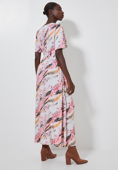 Superbalist - Button thru fit & flare dress - multi