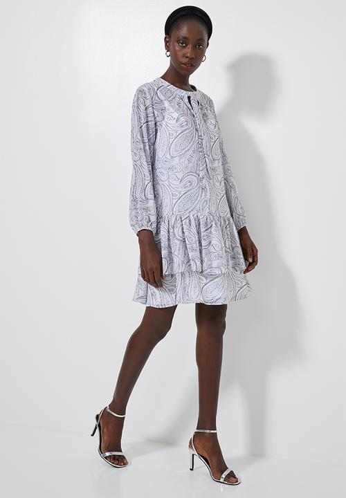 Superbalist - Dropped waist kitty bow dress - white