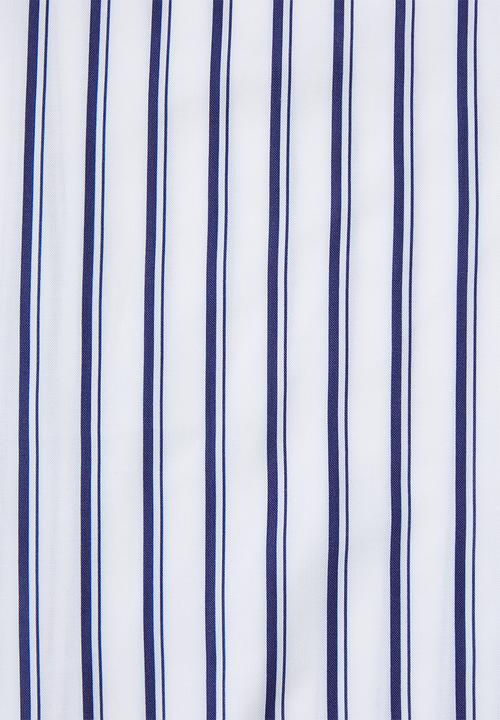 Superbalist - Flutter sleeve shell shirt - blue & white