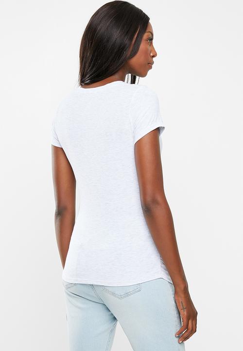 Cotton On - Maternity wrap front short sleeve top - grey
