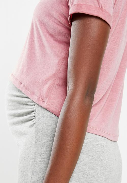 Cotton On - Maternity high low short sleeve top - pink
