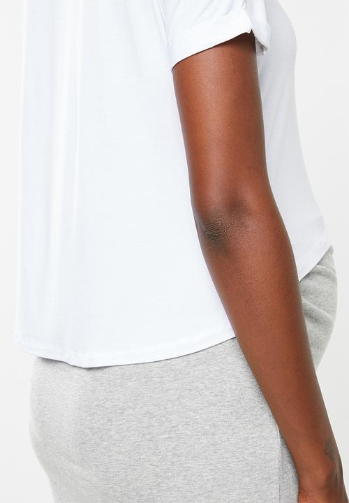 Cotton On - Maternity high low short sleeve top - white