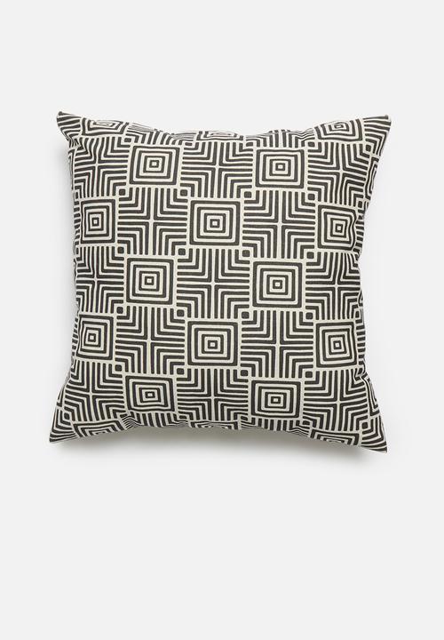 Hertex Haus - Geomaze cushion cover - coal