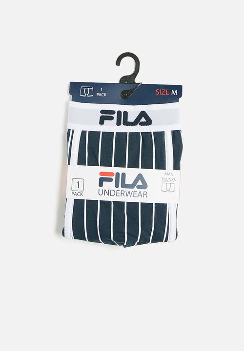 FILA - Alessio striped trunk - navy & white 