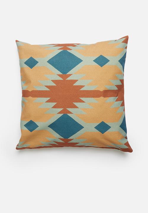 Hertex Haus - Tribal chic cushion cover - azurite