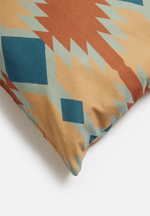 Hertex Haus - Tribal chic cushion cover - azurite