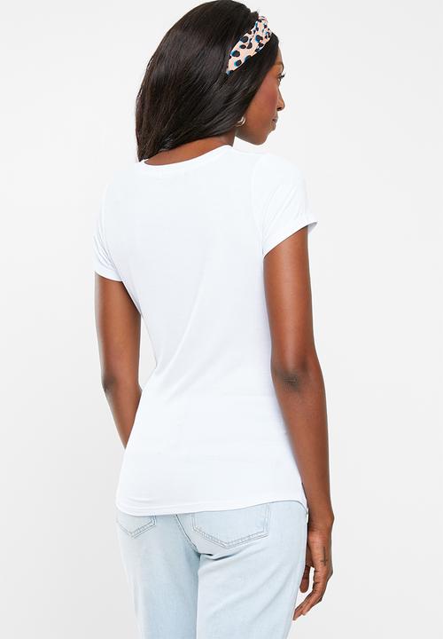 Cotton On - Maternity wrap front short sleeve top - white
