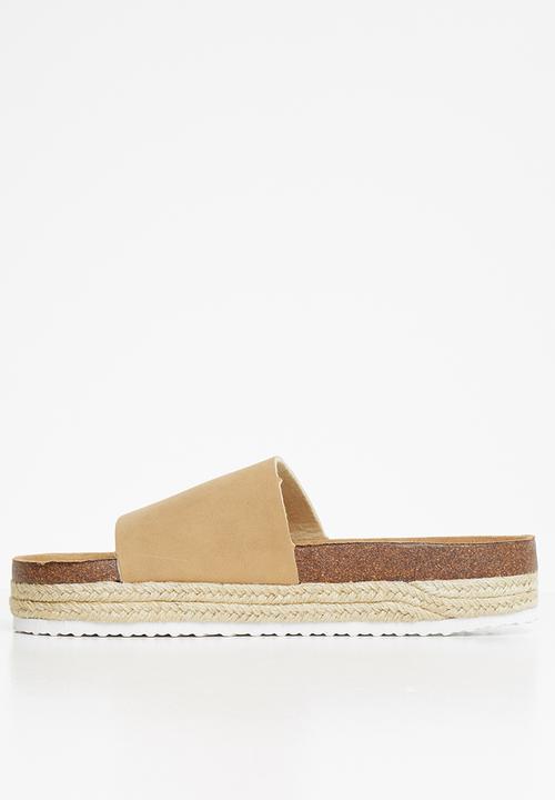 Cotton On - Rex single vamp flatform - camel 