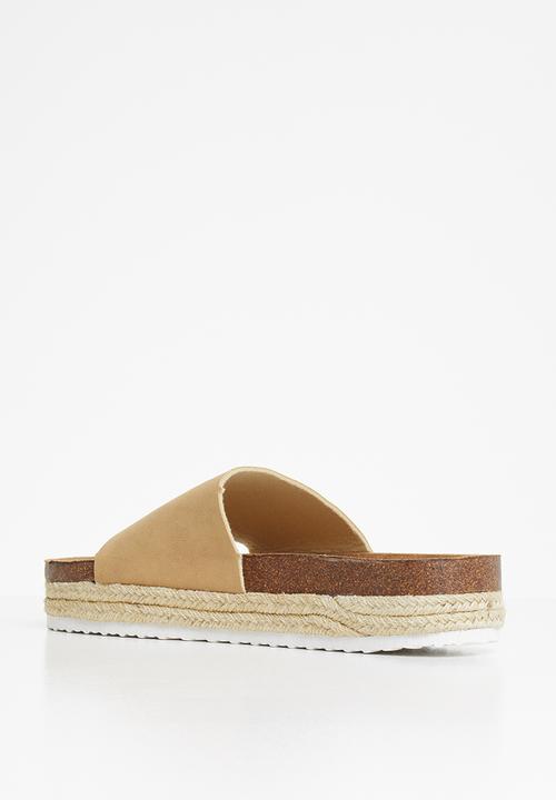 Cotton On - Rex single vamp flatform - camel 