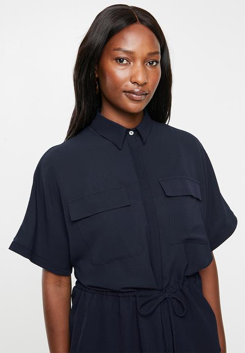 edit - Grown on sleeve utility shirt - navy