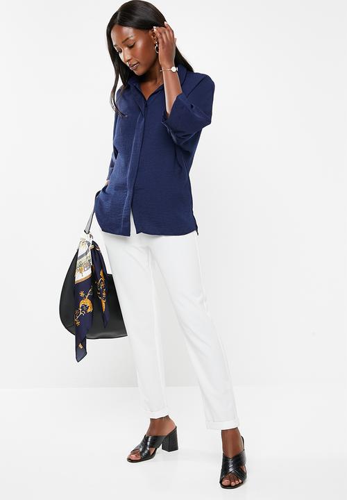 edit - Grown on sleeve shirt - navy