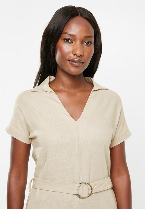 edit - Linen shirt dress - beige