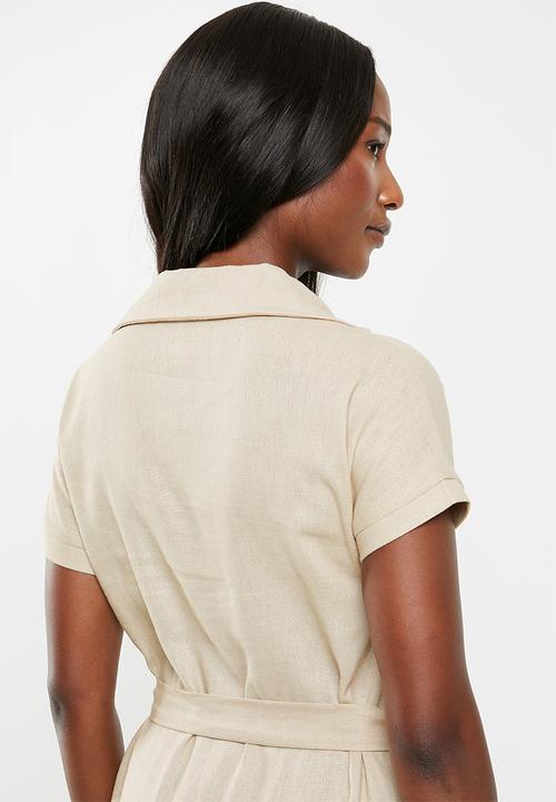 edit - Linen shirt dress - beige