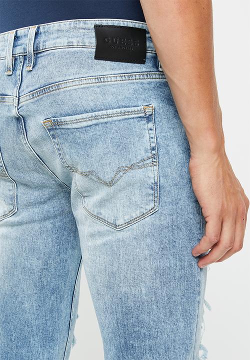 GUESS - Slim fit taper jeans - blue