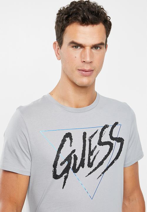 GUESS - Punk rock logo crew neck tee - grey