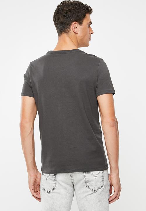 GUESS - Guess stripe tee - charcoal 