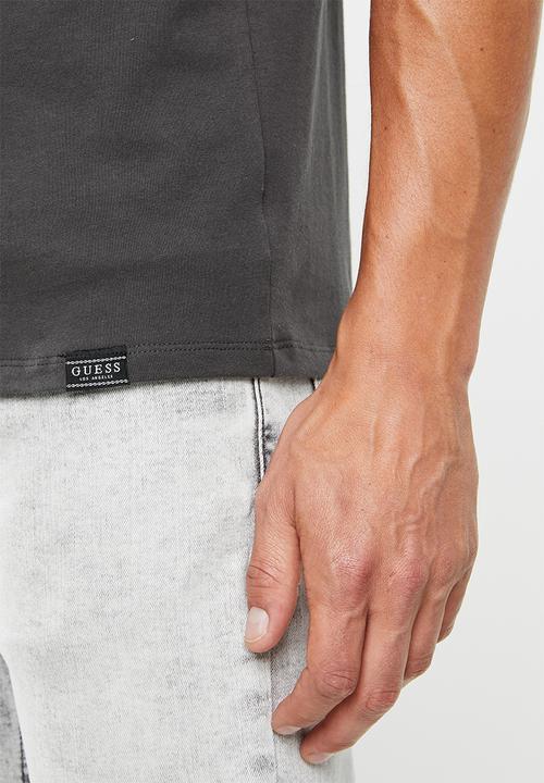 GUESS - Guess stripe tee - charcoal 