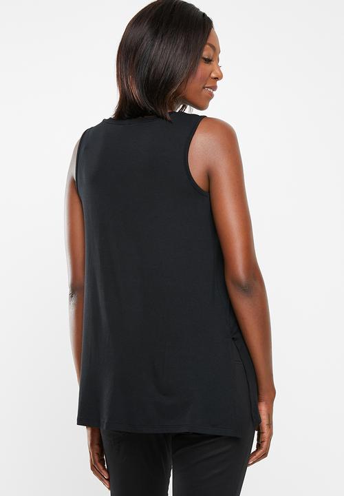 Cherry Melon - Maternity Relaxed tank top - black