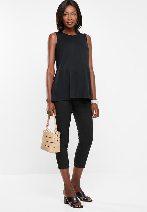 Cherry Melon - Maternity Relaxed tank top - black