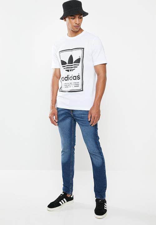 adidas Originals - Japanese vintage tee - white & black