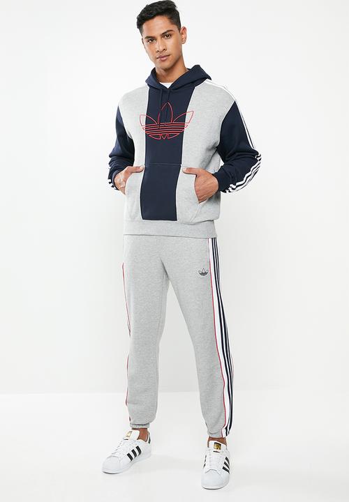 adidas Originals - Off court trefoil track top - medium grey heather & legend ink