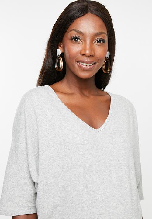 Superbalist - Maternity Oversized tee dress - grey melange