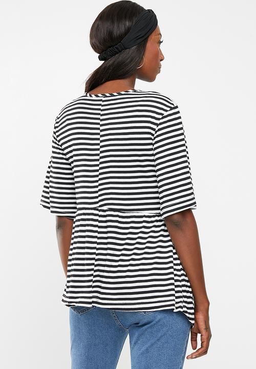 Superbalist - Maternity Babydoll top - stripe (black/white)