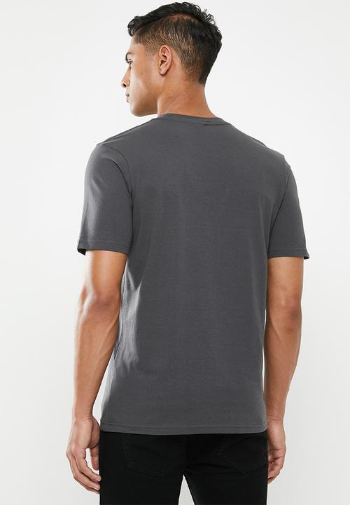 Cotton On - La circles Tbar text T-shirt - grey