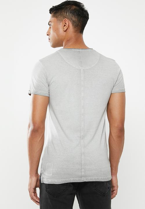S.P.C.C - Reverse dirty dye logo tee - grey