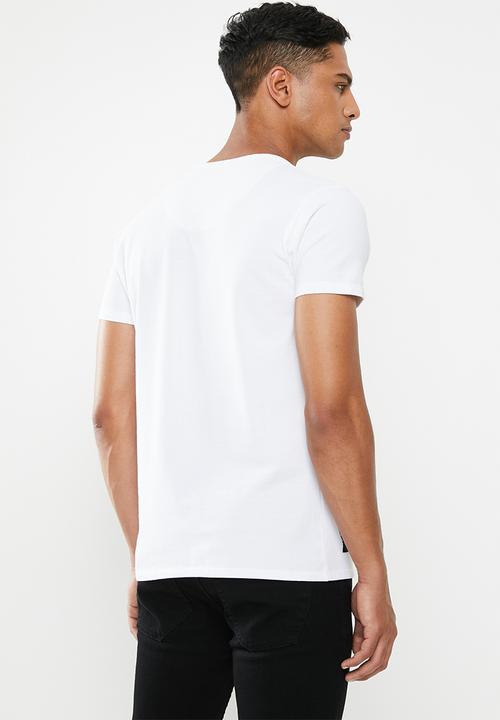 S.P.C.C - Pique applique logo tee - white