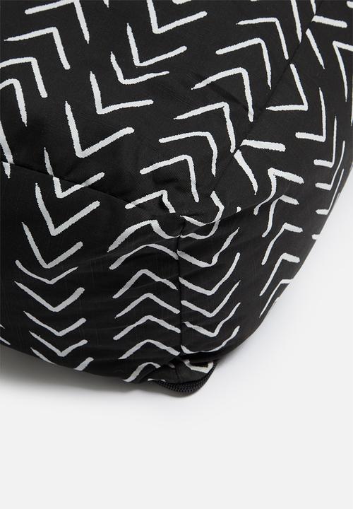 Sixth Floor - Herringbone floor cushion - black & white