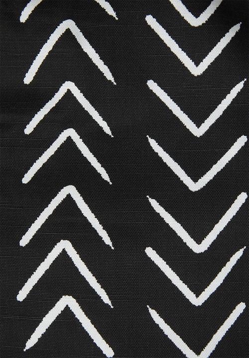 Sixth Floor - Herringbone floor cushion - black & white