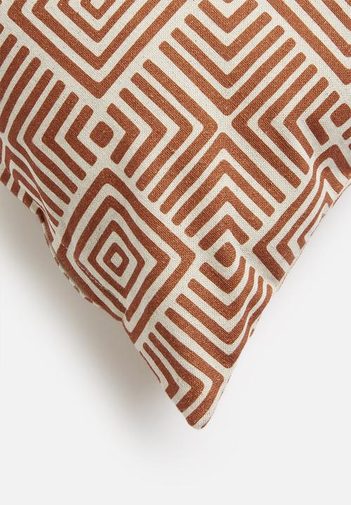 Hertex Haus - Geomaze cushion cover - clay