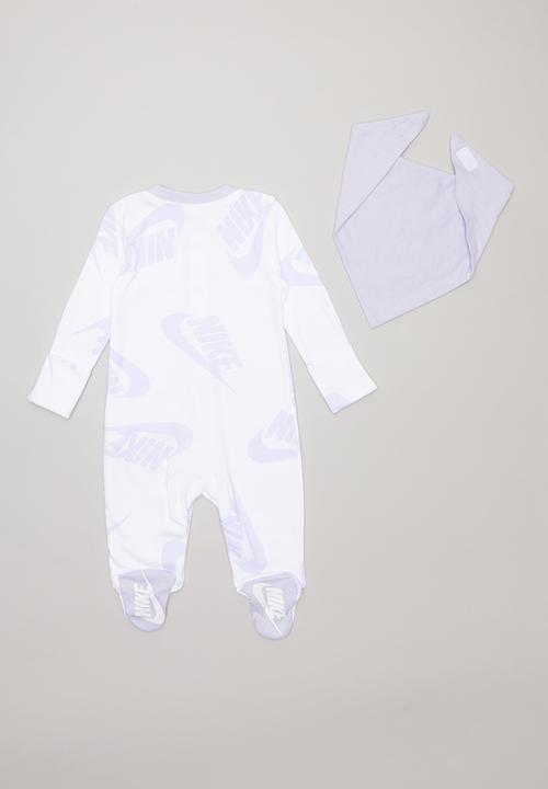Nike - Nike nsw footed coverall & bib set - white & purple