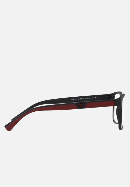 Emporio Armani - Clear lens with matte black sunglasses 54mm - black