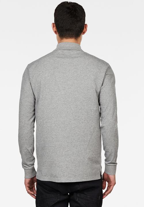 G-STAR - Core polo long sleeve T-shirts - grey 