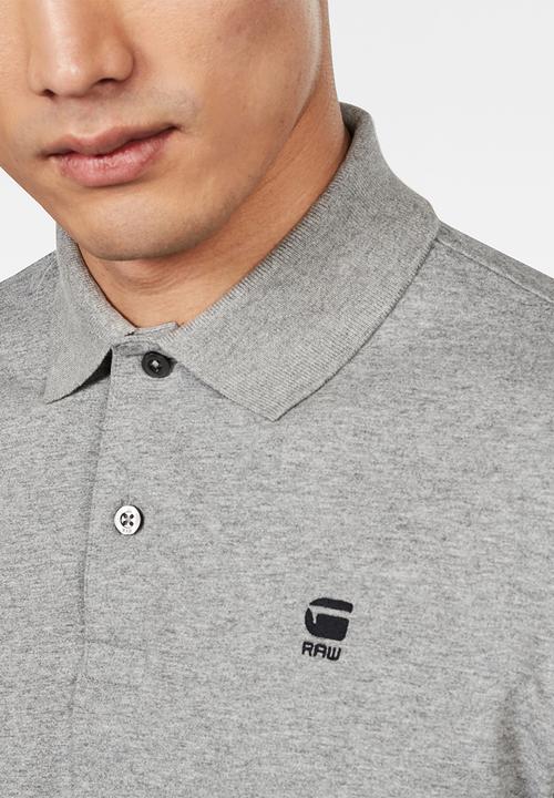 G-STAR - Core polo long sleeve T-shirts - grey 