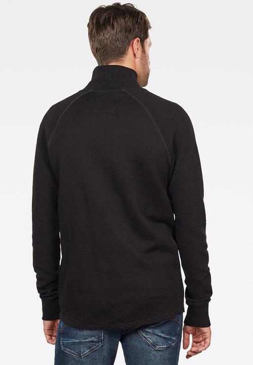 G-STAR - Jirgi zip long sleeve sweats  - black