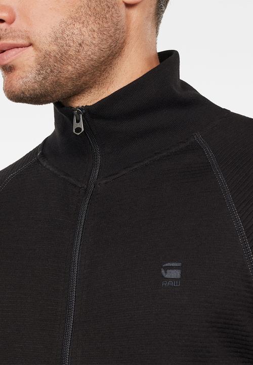 G-STAR - Jirgi zip long sleeve sweats  - black