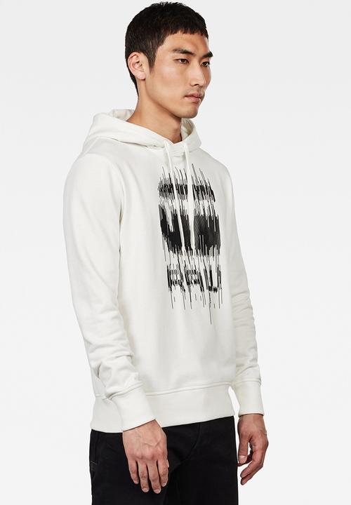 G-STAR - Graphic long sleeve hoodie  - cream