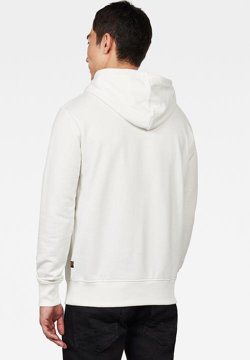 G-STAR - Graphic long sleeve hoodie  - cream