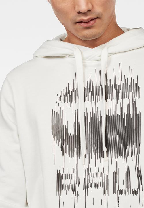 G-STAR - Graphic long sleeve hoodie  - cream