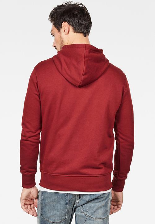 G-STAR - Graphic  long sleeve hoodie  - red